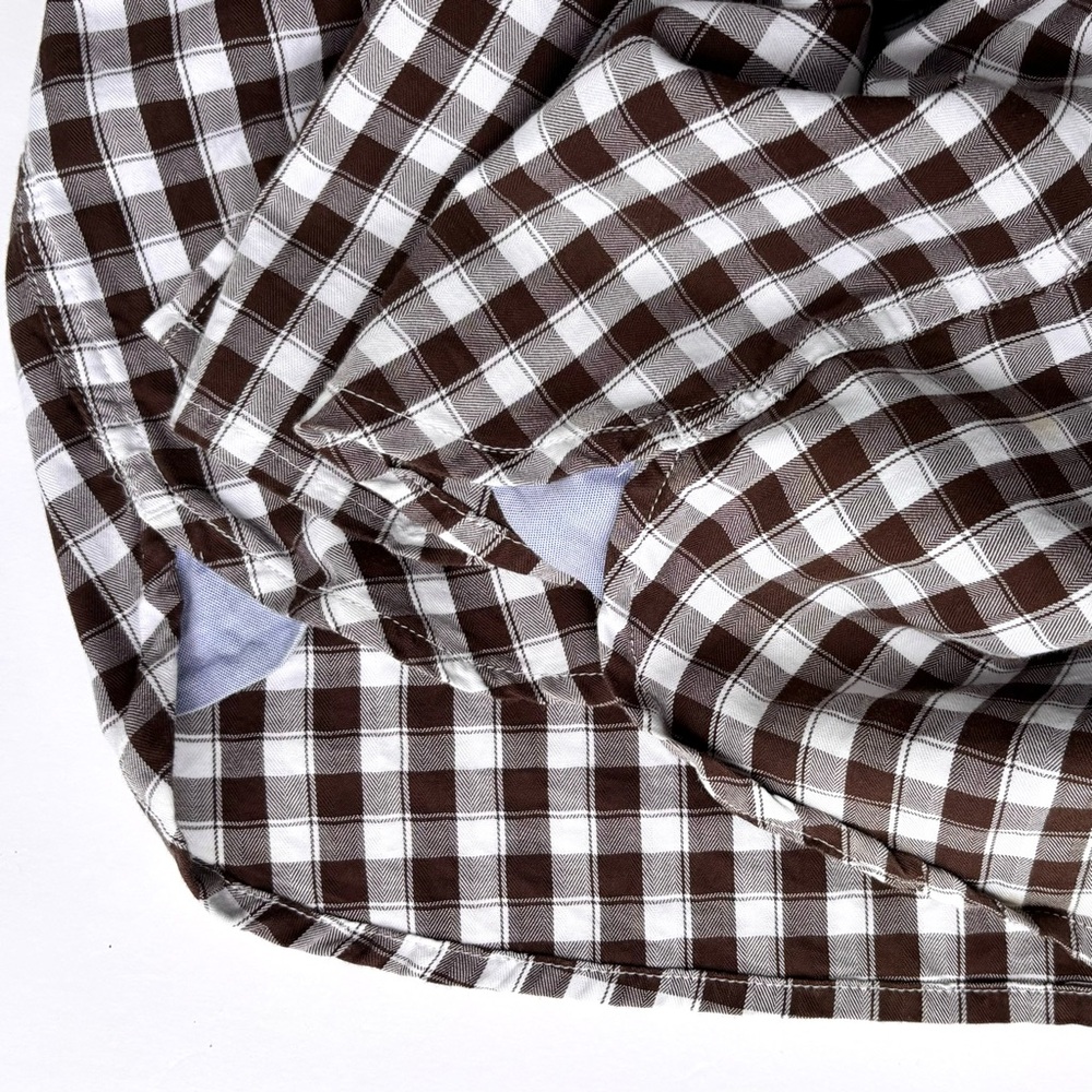 TOMMY HILFIGER Check Plaid Button Down Oxford Long Sleeve Gingham Print Shirt - Picture 6 of 12